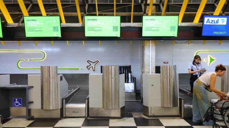 Área de check-in do aeroporto de Congonhas