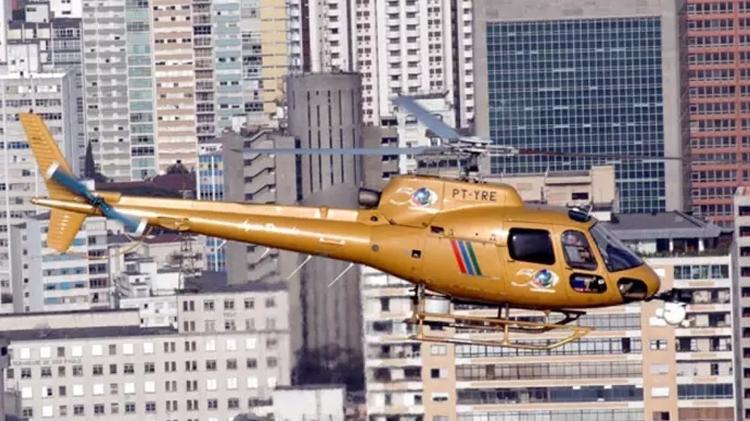 Águia Dourada: Helicóptero Esquilo (H125/AS350) que pertencia à Rede Record e sofreu acidente em 2010