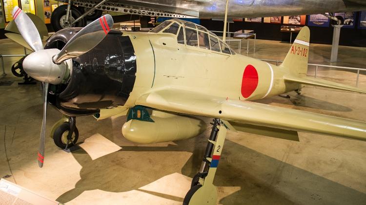 Mitsubishi A6M2 Zero, caça japonês que foi usado em ataques kamikaze a partir de 1944