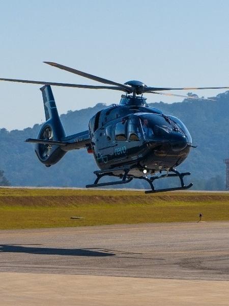 Helicóptero da Revo durante operação no aeroporto de Guarulhos: Rota com ligação até a região da Faria Lima, em São Paulo, custa a partir de R$ 2.500