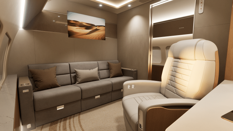 Escritório do avião BBJ Select: Modelo executivo tem como foco ultrarricos, chefes de estado e executivos de altíssimo escalão Escritório do avião BBJ Select: Modelo executivo tem como foco ultrarricos, chefes de estado e executivos de altíssimo escalão