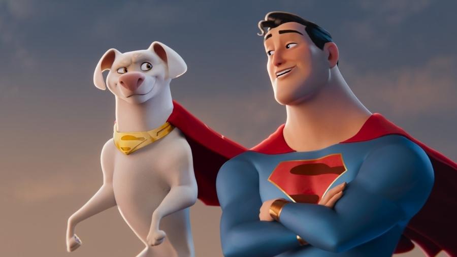 Krypto e Superman em "A Liga dos Superpets" - Warner