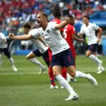 John STONES da Inglaterra marca gol durante jogo entre INGLATERRA X PANAMÁ  válida pela 2ª rodada do grupo G da Copa do Mundo de 2018, realizada no  Estádio de Níjni Novgorod, na