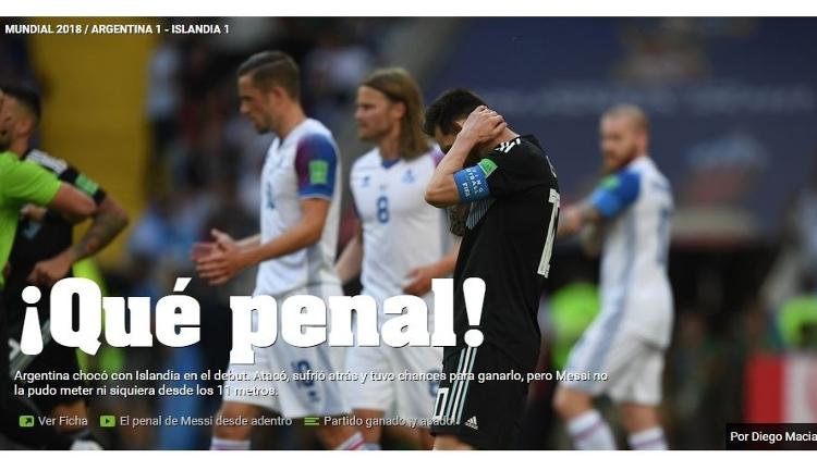 Olé critica atuação de Messi - Reprodução - Reprodução