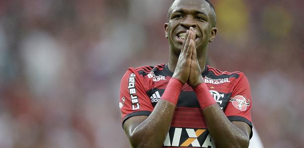 O jovem Vinicius Júnior deixou o Flamengo e se transferiu para o Real Madrid - Alexandre Loureiro/Getty Images