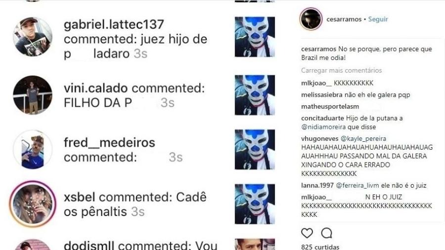 Instragam do mexicano confundido com árbitro de Brasil x Suíça - Reprodução/Instagram