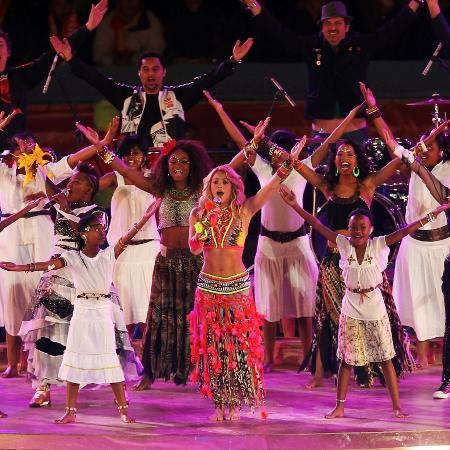Shakira foi sucesso absoluto em 2010, nas cerimônias de abertura e encerramento da Copa do Mundo - Jamie Squire/FIFA/Getty Images