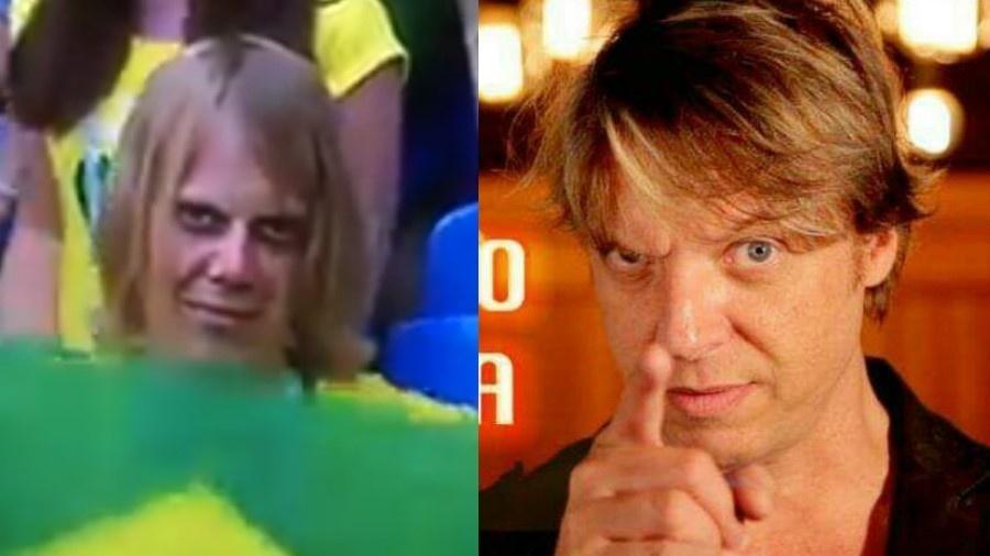 Cantor Vinny foi confundido com torcedor misterioso do jogo do Brasil - Reprodução