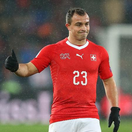 O meia Xherdan Shaqiri durante jogo da seleção da Suíça - Alex Livesey/Getty Images
