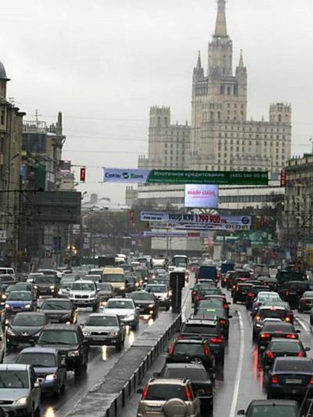 Trânsito nas ruas de Moscou: em 2017, cidade teve o segundo pior tráfego do mundo segundo estudo da empresa de análise INRIX - Andrey Smirnov/AFP