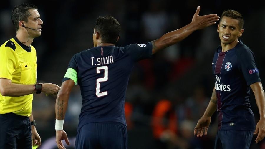Thiago Silva usa a camisa 2 no Paris Saint-Germain e repetirá a numeração com a seleção brasileira na Copa do Mundo - Julian Finney/Getty Images