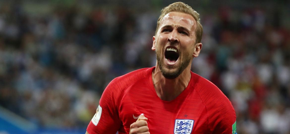Harry Kane comemora gol da Inglaterra contra a Tunísia - Sergio Perez - 18.jun.2018/Reuters