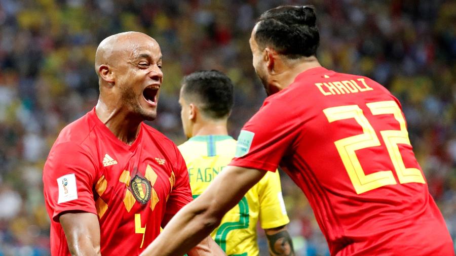 Kompany comemora gol da Bélgica contra o Brasil - REUTERS/Toru Hanai