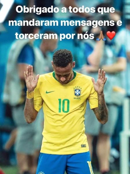 Neymar posta mensagem aos fãs no Instagram Stories - Reprodução - Reprodução