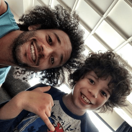 Marcelo e seu filho mais velho, Enzo, que já joga na base do Real - Reprodução/Instagram