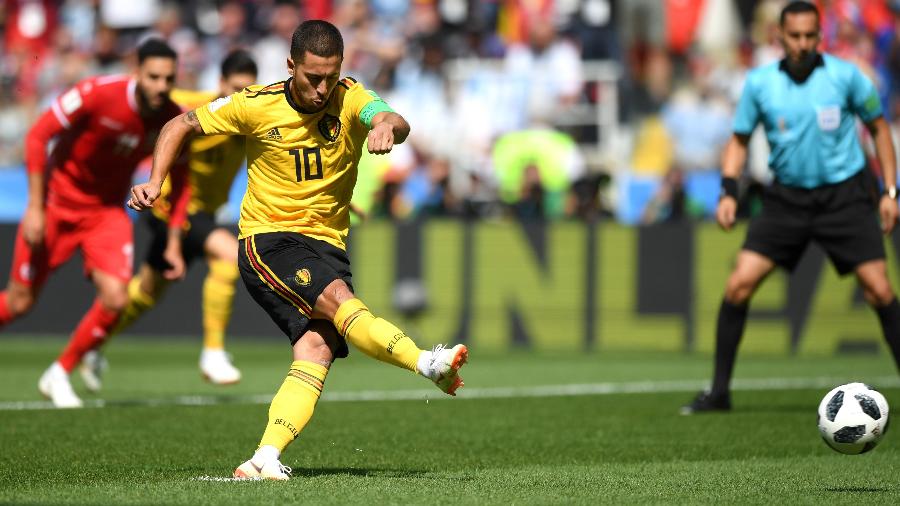 Eden Hazard cobra pênalti e abre marcador de Bélgica x Tunísia - Shaun Botterill/Getty Images