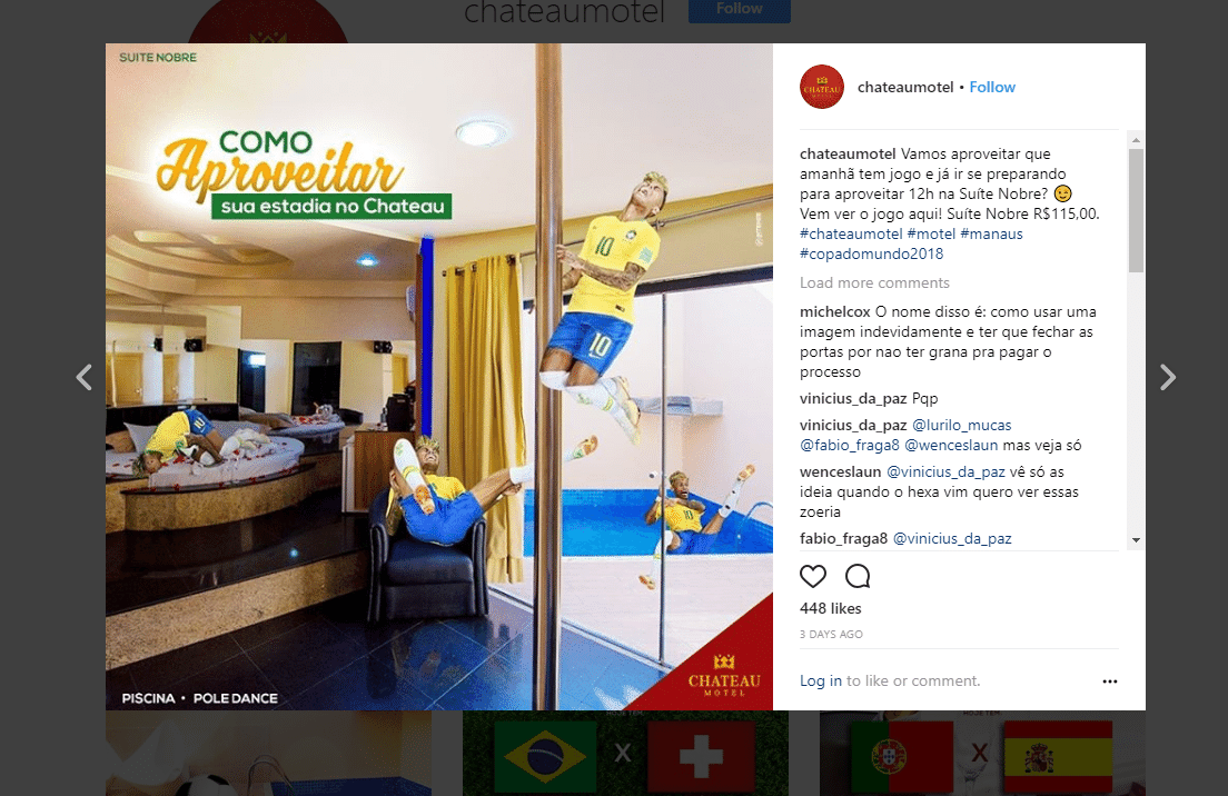 Motel De Manaus Usa Poses De Neymar Caindo Para Promover Seus Atrativos Entretenimento Bol