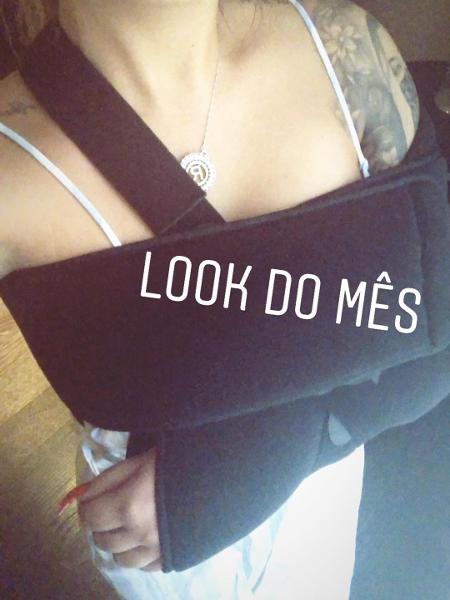 Rafaella, irmã de Neymar, divulga imagem com tipoia no braço em seu Instagram - @rafaella/Instagram