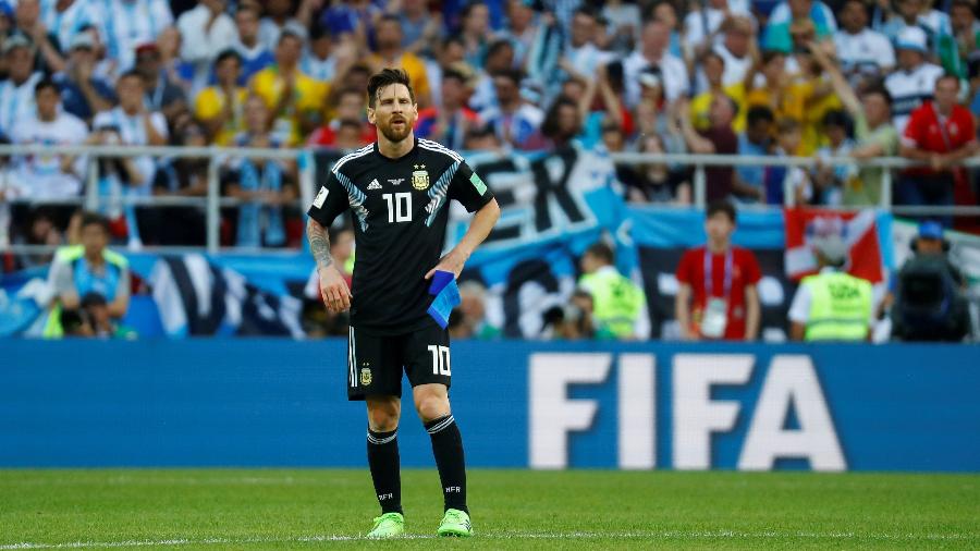 Messi decepcionou em sua estreia na Copa, contra a Islândia - REUTERS/Kai Pfaffenbach