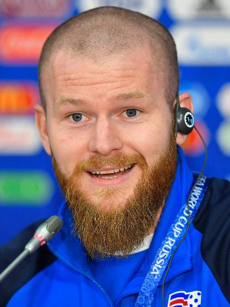 Aron Gunnarsson, jogador da Islândia, um dia antes de estrear na Copa - Hector Vivas/Getty Images