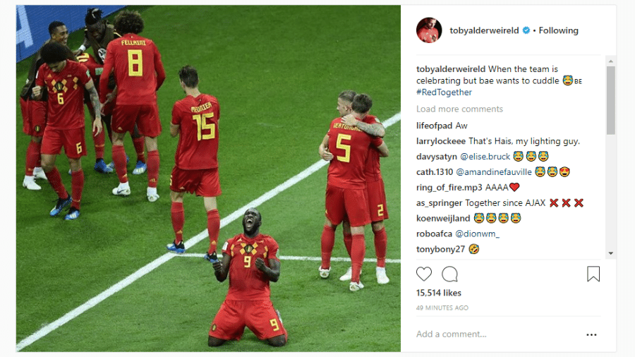 Anderweireld publicou foto abraçado com Vertonghen - Reprodução/Instagram