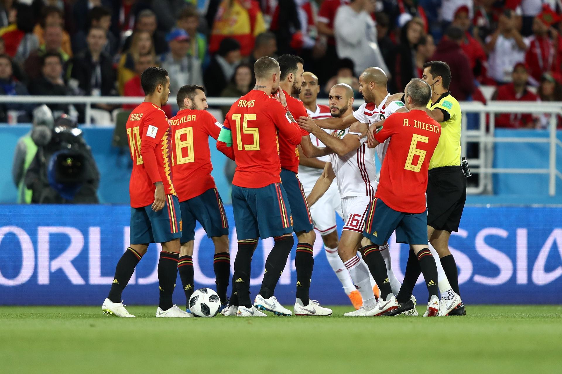 Sergio Ramos confusão Espanha Marrocos Copa do Mundo - Jamie Squire/Fifa/Getty Images