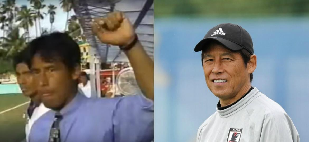 Akira Nishino foi técnico da seleção do Japão olímpica em 1996 e agora principal 2018 - Montagem sobre Reprodução e Toru Hanai/Reuters