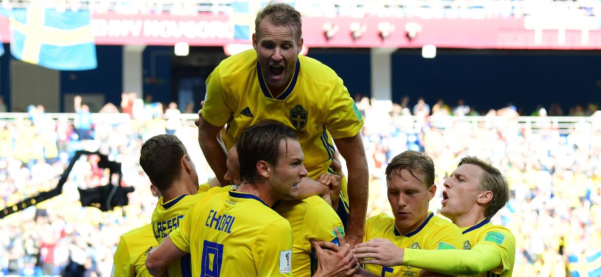 Suécia fez 1 a 0 na Coréia do Sul e foi a única seleção vencedora até aqui a concentrar suas ações pelo meio - Martin Bernetti/AFP