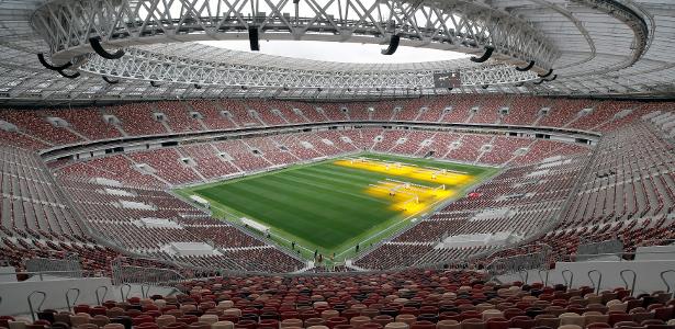 Vista do interno do Estádio Luzhniki, em Moscou, palco da Copa do Mundo de 2018  - Maxim Shemetov/Reuters