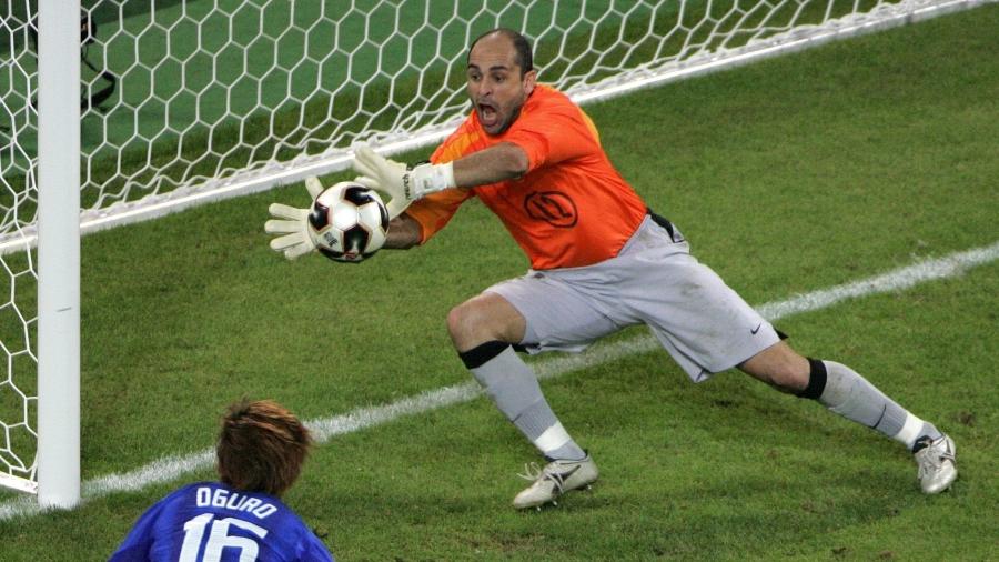 Goleiro Marcos durante a Copa das Confederações de 2005 - Marcus Brandt/AFP