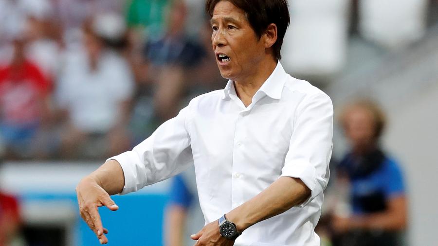 Akira Nishino durante a derrota do Japão para a Polônia - Toru Hanai/Reuters 