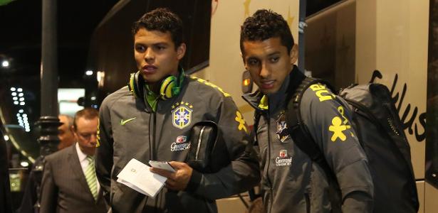 Marquinhos e Thiago Silva foram concorrentes na Copa do Mundo com a seleção - Bruno Domingos/Mowa Press