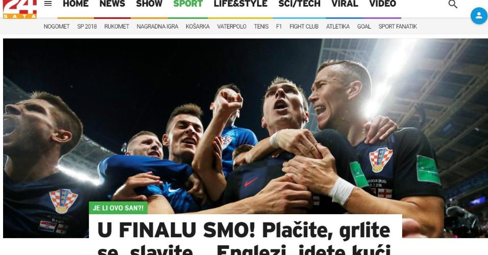 Site croata Sata24 destaca classificação para a final da Copa