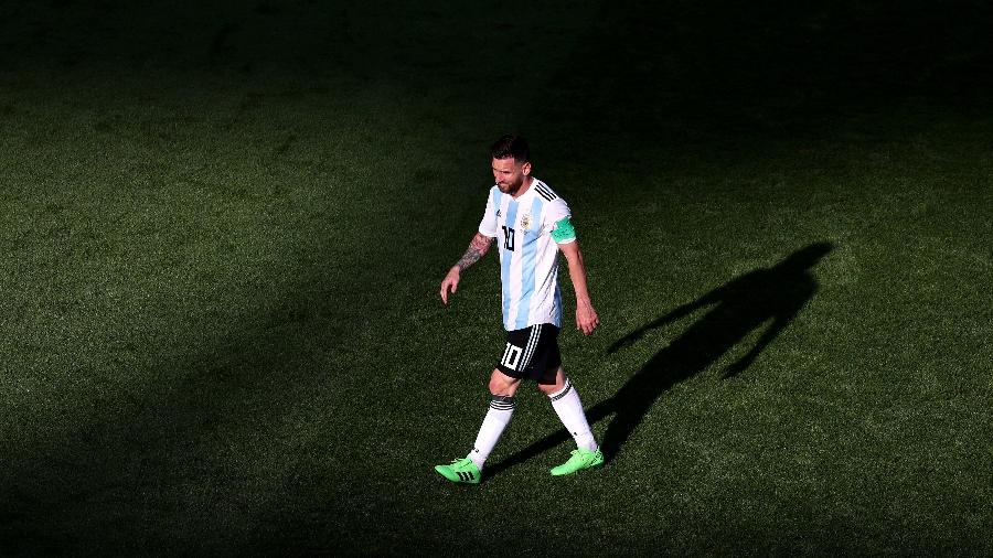 Messi, da Argentina, em duelo contra a França - Catherine Ivill/Getty Images