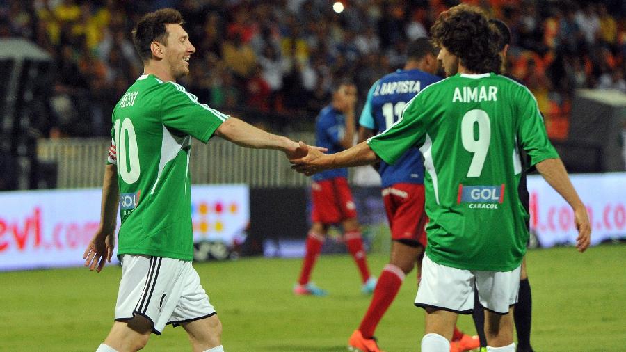 Messi e Aimar estiveram juntos na Copa de 2006 e são amigos até hoje - Gal Schweizer/Getty Images