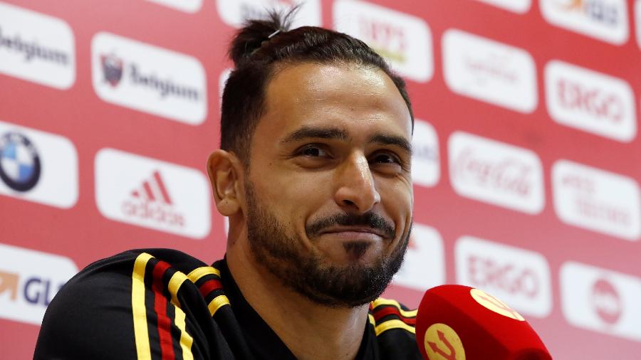 Nacer Chadli, da seleção da Bélgica, em entrevista coletiva - SERGEI KARPUKHIN/REUTERS