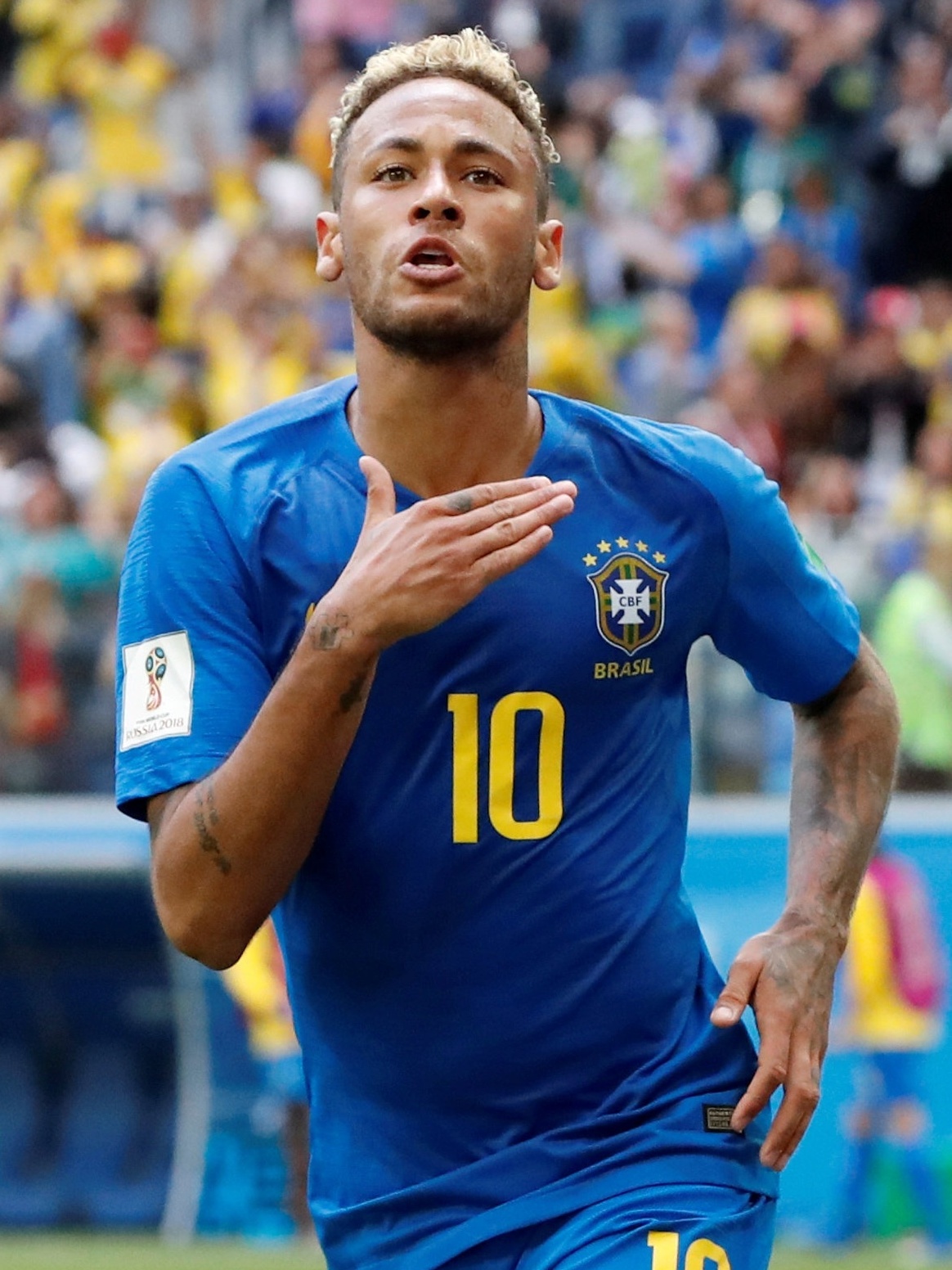B9  Neymar é o jogador da Copa do Mundo 2018 mais mencionado no