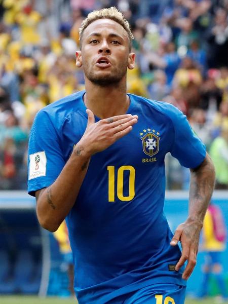 Neymar comemora o segundo gol do Brasil diante da Costa Rica - REUTERS/Carlos Garcia Rawlins