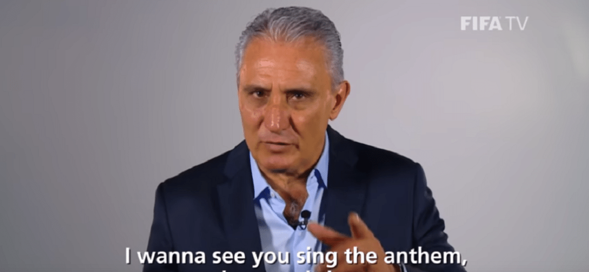 Tite grava vídeo da Fifa - Reprodução