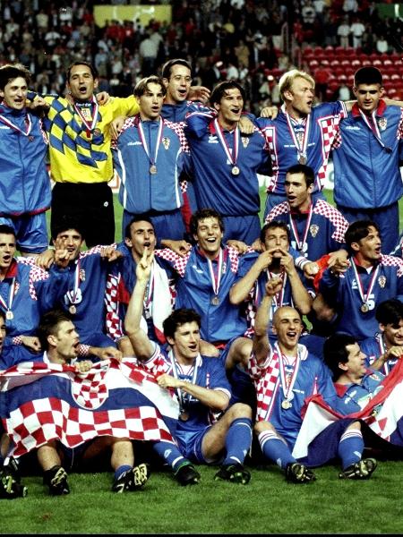 Seleção da Croácia na Copa de 1998. - Ross Kinnaird/Allsport/Getty Images