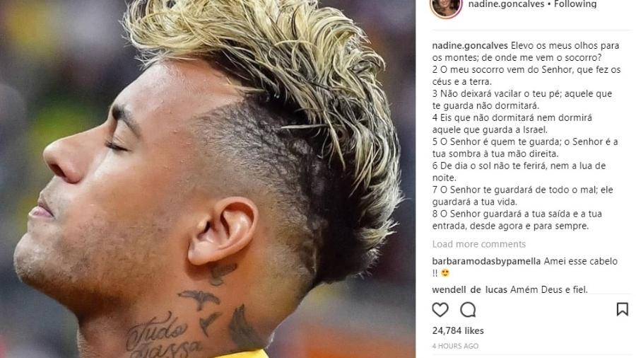 Mãe de Neymar posta mensagem de apoio a Neymar antes de jogo  - Reprodução/Instagram