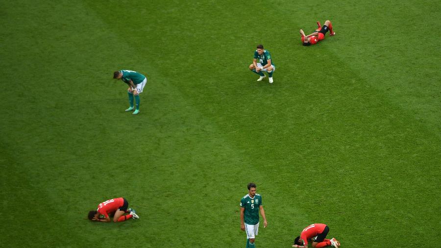 Alemães lamentam derrota, e sul-coreanos comemoram vitória - Shaun Botterill/Getty Images