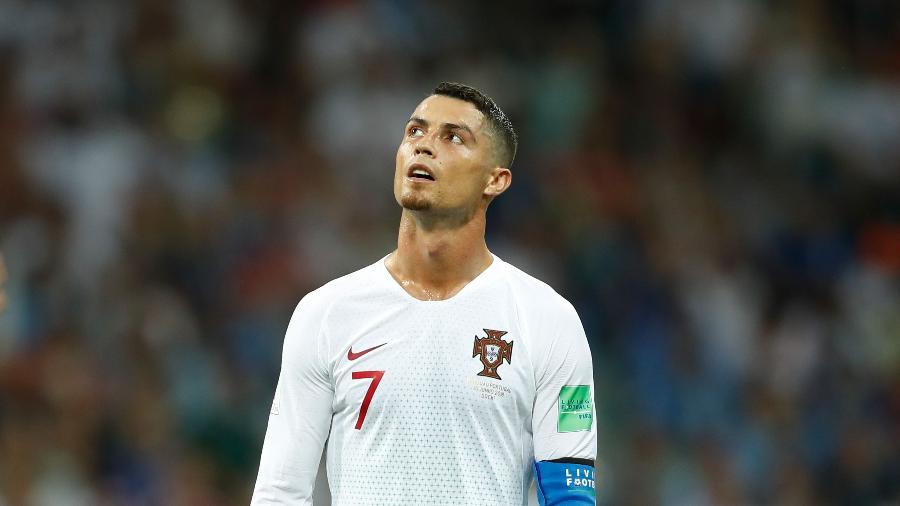 Cristiano Ronaldo na partida contra o Uruguai nas oitavas da Copa - AFP PHOTO / Odd ANDERSEN