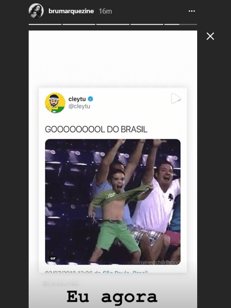 Marquezine comemora classificação do Brasil nas redes sociais - Reprodução/Instagram