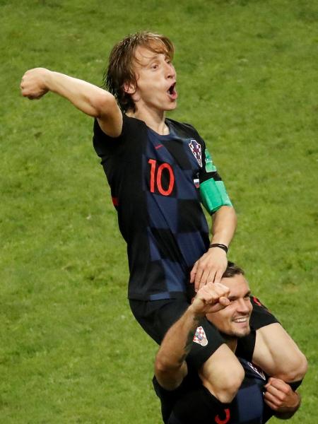 Luka Modric comemora a classificação da Croácia para a semifinal da Copa - REUTERS/Christian Hartmann