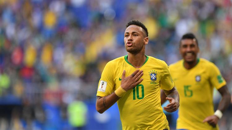 Neymar comemora o gol que marcou contra o México - AFP / Fabrice Coffrini - AFP / Fabrice Coffrini
