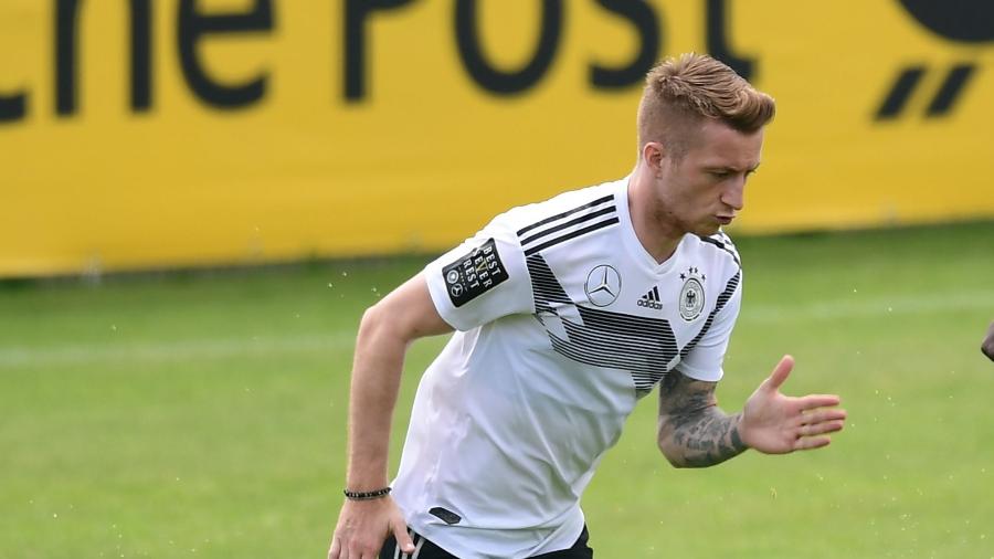 Marco Reus durante treino da seleção da Alemanha - Miguel Medina/AFP