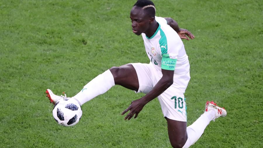 Sadio Mané durante empate por 2 a 2 entre Senegal e Japão na Copa do Mundo  - REUTERS/Marcos Brindicci 