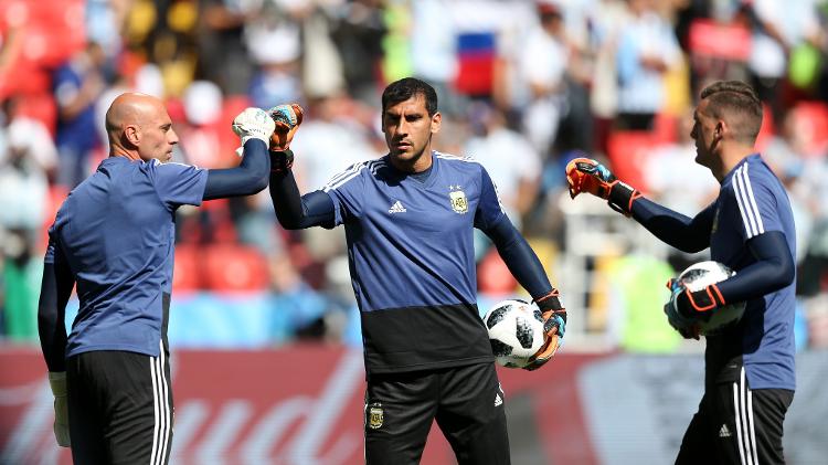 Caballeri, Guzmán e Armani são os goleiros da Argentina na Copa do Mundo da Rússia - Gabriel Rossi/Getty Images - Gabriel Rossi/Getty Images