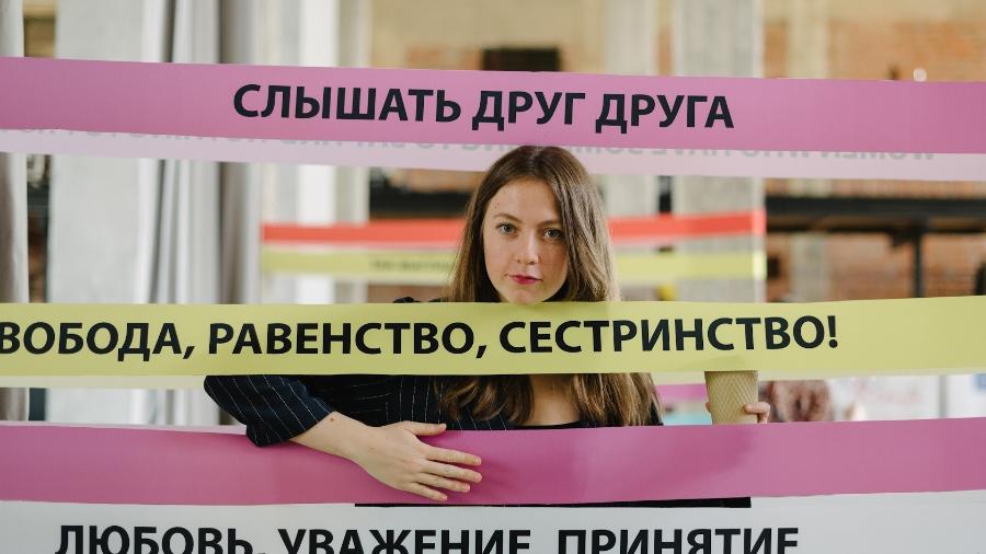 Irina Izotova criou a "FemFest" para debater igualdade de gênero ano passado e evento ganhou importância rapidamente - Denis Shchepinov